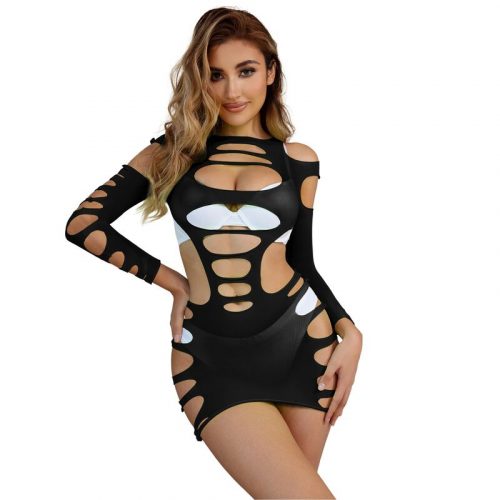img_185113_3615ca7a6d2f6c8c0c359c7ae99cd3b7_1.jpg SUBBLIME - 952266 VESTIDO DE REJILLA ELÁSTICO MANGA LARGA NEGRO TALLA ÚNICA