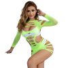 img_185141_646ee6b8612f0b0072f3f4d3d74d4df2_1.jpg SUBBLIME - 952280 VESTIDO DE REJILLA ELÁSTICO MANGA LARGA VERDE TALLA ÚNICA