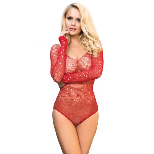 img_185155_46deab439b2d4fc5f458e8c1fb1ca9c3_1.jpg SUBBLIME - 952303 BODY DE REJILLA BRILLANTE CON HOMBROS DESCUBIERTOS MANGA LARGA ROJO TALLA ÚNICA
