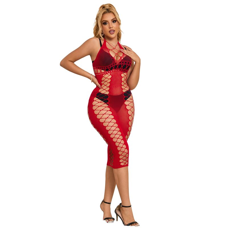 img_185174_36d727e741ad53765f94e3b102a08943_1.jpg SUBBLIME - 952327 VESTIDO DE REJILLA LARGO ROJO TALLA ÚNICA