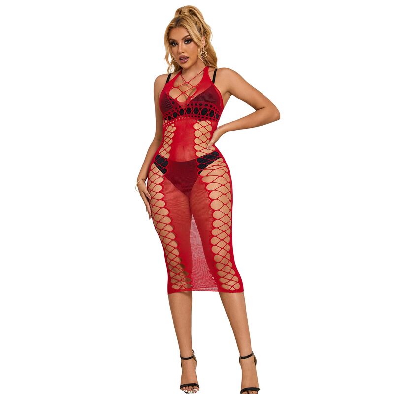 img_185180_c9c9c7d43c0acb7a30e000273386dd4f_1.jpg SUBBLIME - 952327 VESTIDO DE REJILLA LARGO ROJO TALLA ÚNICA