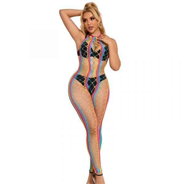 img_185203_3d5a4e1742cf86a37a322cac19db8eb8_1.jpg SUBBLIME - 952358 BODYSTOCKING DE REJILLA CUELLO HALTER ARCOIRIS XS/M