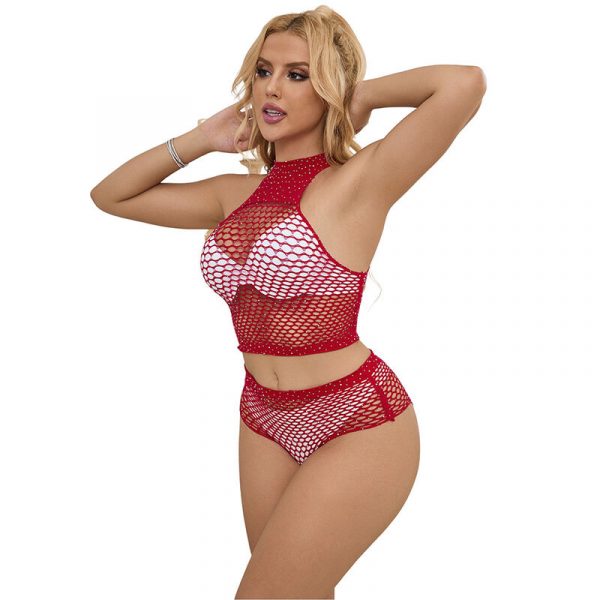 img_185262_347bd2c5bb1379dd9ab45016eb17401a_1.jpg SUBBLIME - 952402 SET DE REJILLA CON BRILLANTES ROJO TALLA ÚNICA