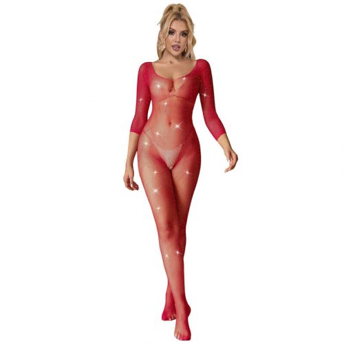 img_185265_6d3b08b187dd293474ccbe8350665cd7_1.jpg SUBBLIME - 952419 BODYSTOCKING DE REJILLA CON DIAMANTES MANGA LARGA ROJO XS/M
