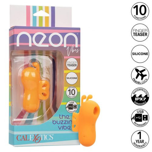 img_186120_d4fa1b9a5cebf68bbf7082a9b7229053_1.jpg CALEXOTICS - NEON VIBES THE BUZZING VIBE ESTIMULADOR DE DEDO 10 VIBRACIONES NARANJA