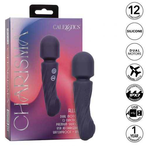 img_186184_f2a5021dcc27ba6e8fa009de835e4a66_1.jpg CALEXOTICS - CHARISMA ALLURE MASAJEADOR DOBLE MOTOR 12 FUNCIONES 17,25 CM X 4,5 CM MORADO