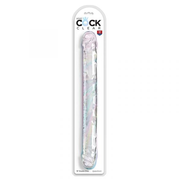 img_186475_8a3534478dcf79994074f93f2f28f1fa_1.jpg KING COCK - DOUBLE TROUBLE DILDO DOBLE 46 CM TRANSPARENTE