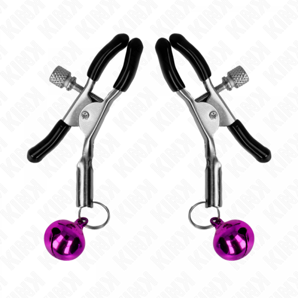 img_186570_bfe4d5ec3c391bcd00e082785e6d895e_1.png KINK - PINZAS PARA PEZONES CON CAMPANILLA VIOLETA 6 CM