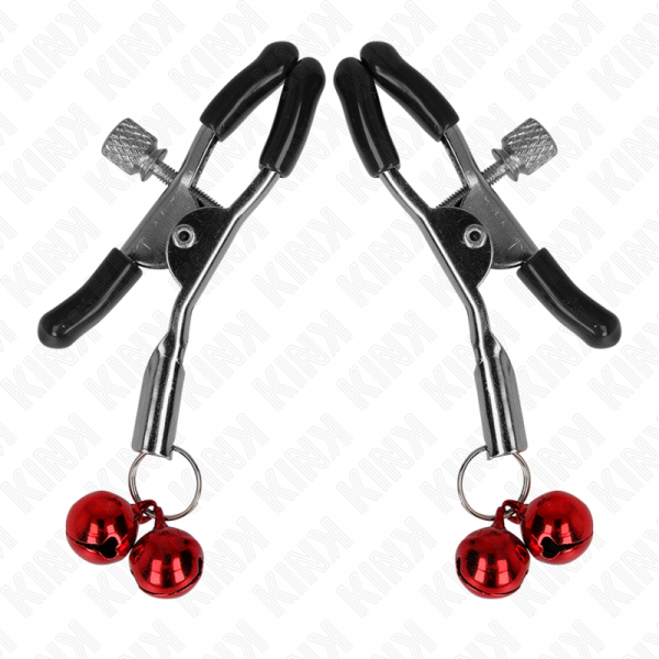 img_186575_c0a71f94bbc473280d4ffe8a6010e228_1.png KINK - PINZAS PARA PEZONES CON DOBLE CAMPANILLA ROJO 6 CM