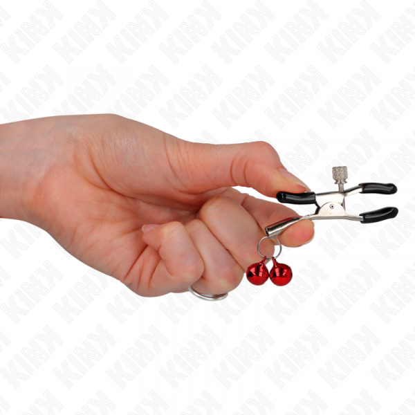 img_186576_3afd8ee9321221901c2b84eb2a1706f1_1.png KINK - PINZAS PARA PEZONES CON DOBLE CAMPANILLA ROJO 6 CM