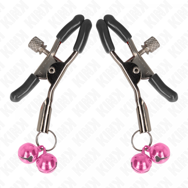 img_186585_d643a5726462af7477c024eb6f726c53_1.png KINK - PINZAS PARA PEZONES CON DOBLE CAMPANILLA ROSA 6 CM