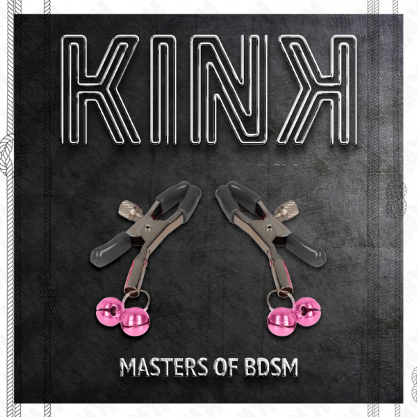 img_186588_92e2ce152fc75dfd5219267e6f04c60b_1.png KINK - PINZAS PARA PEZONES CON DOBLE CAMPANILLA ROSA 6 CM