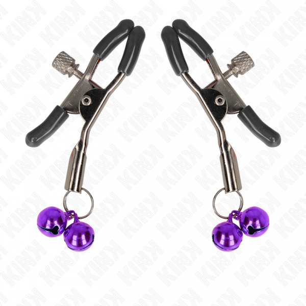 img_186590_32a55a0a40e66ace91b64f30bdd5332a_1.png KINK - PINZAS PARA PEZONES CON DOBLE CAMPANILLA VIOLETA 6 CM