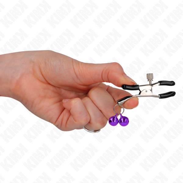 img_186591_1b20c8bfe3b6ca99b15d3859083258b6_1.png KINK - PINZAS PARA PEZONES CON DOBLE CAMPANILLA VIOLETA 6 CM