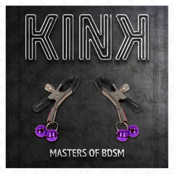img_186592_4ede375bf3a38f88e5fccd78c3e57527_1.png KINK - PINZAS PARA PEZONES CON DOBLE CAMPANILLA VIOLETA 6 CM