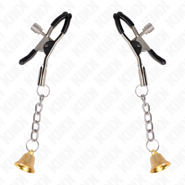 img_186600_4ce3fc459b2ca981f610f828e72bcd2a_1.png KINK - PINZAS PARA PEZONES CON COLGANTE DE CAMPANA DORADO 6 CM
