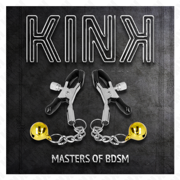 img_186609_6aa119c89487f22184c372bc33e16309_1.png KINK - PINZAS PARA PEZONES CON COLGANTE DE CASCABEL DORADO 6 CM