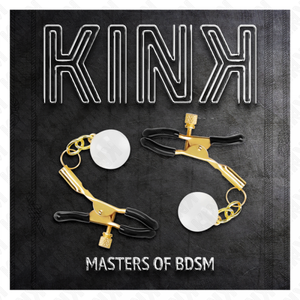 img_186612_4ecc49c4f9b2aff784eec4a15bea4f65_1.png KINK - PINZAS PARA PEZONES DORADAS CON COLGANTE DE VIDRIO 6 CM