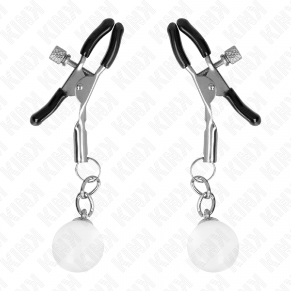 img_186615_18a07ac7ab43aa2e822c982fa32ebcfd_1.png KINK - PINZAS PARA PEZONES PLATEADAS CON COLGANTE DE VIDRIO 6 CM