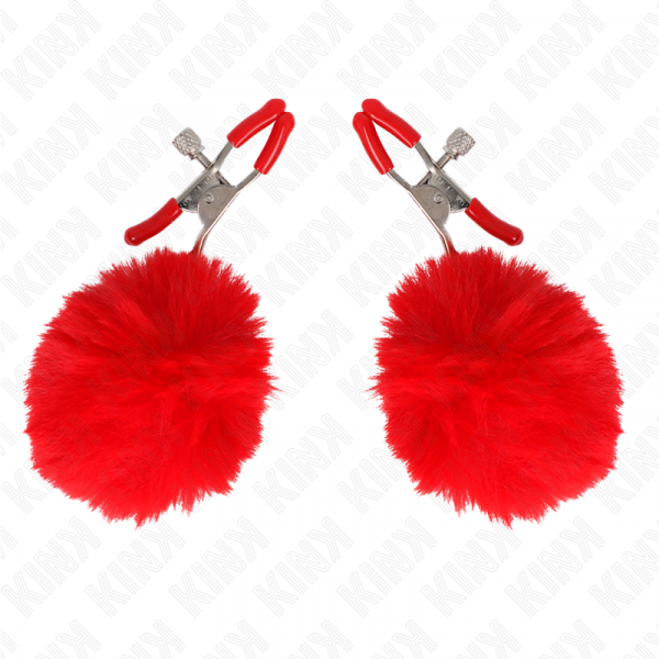 img_186644_b49d8ba5d9277969ba7a5926426ce8b5_1.png KINK - PINZAS PARA PEZONES CON POMPÓN ROJO 6 CM
