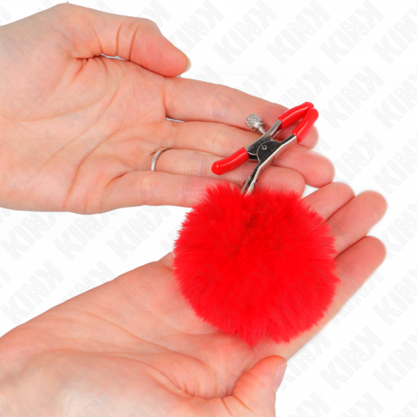 img_186646_46d66c8d0c19d91af56b0994e48cfd1a_1.png KINK - PINZAS PARA PEZONES CON POMPÓN ROJO 6 CM