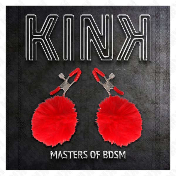 img_186647_e68f51b95c64608122a9708e7c8eba95_1.png KINK - PINZAS PARA PEZONES CON POMPÓN ROJO 6 CM
