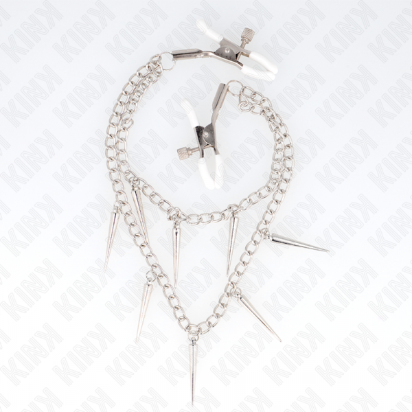 img_186654_7e1ef7765e3abed1b3dae624710a428c_1.png KINK - PINZAS PARA PEZONES CON CADENA DE PÚAS 30 CM