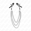 img_186669_39e72c95a7b5ad1cdf717848583b2104_1.png KINK - PINZAS PARA PEZONES CON TRIPLE CADENA PLATEADO 20/23/28 CM