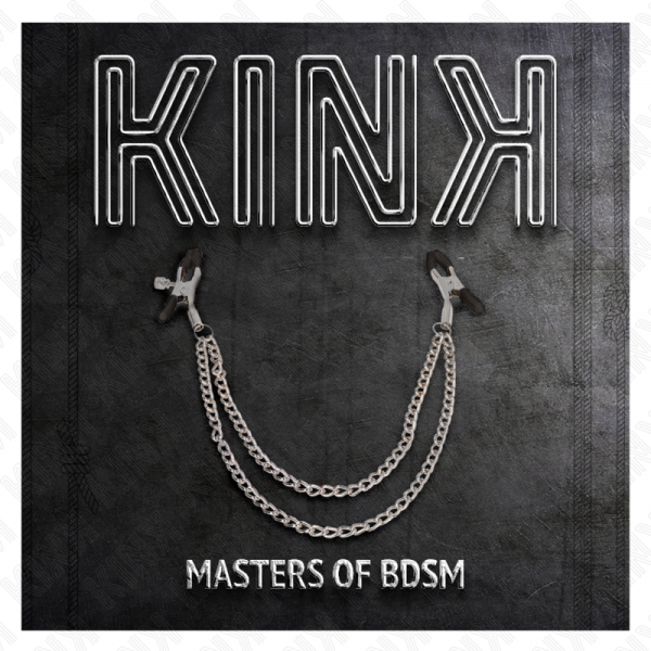 img_186681_0e36c9076095a9f191397678d4d21dfd_1.png KINK - PINZAS PARA PEZONES CON DOBLE CADENA GRUESA PLATEADO 20/23 CM