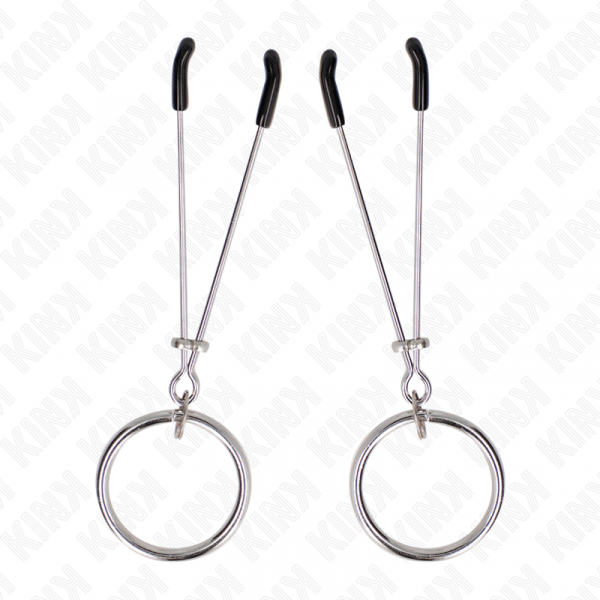 img_186690_7fa70a852a815f2947afc811f247dcca_1.png KINK - PINZAS PARA PEZONES FINA CON ARO PLATEADO 7 CM