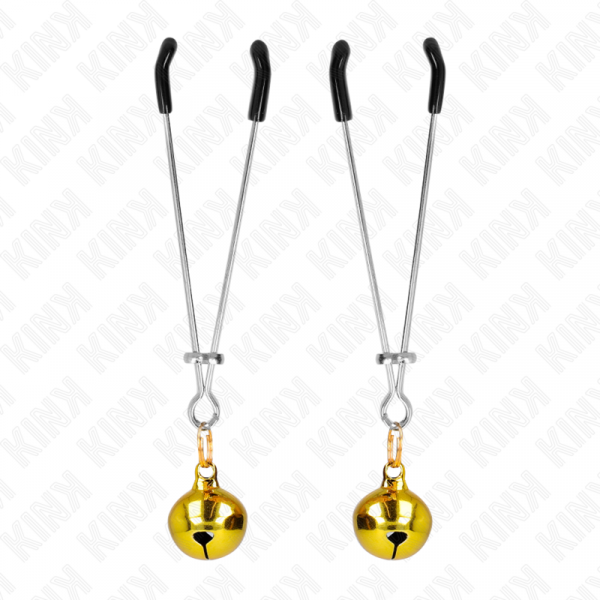 img_186699_ef4e313977f3d5ea64371b116a13ded4_1.png KINK - PINZAS PARA PEZONES FINA CON CASCABEL DORADO 7 CM