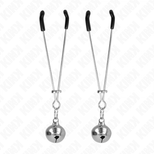 img_186706_401158a99f7b597be5680dc8f4d1d5a9_1.png KINK - PINZAS PARA PEZONES FINA CON CASCABEL PLATEADO 7 CM