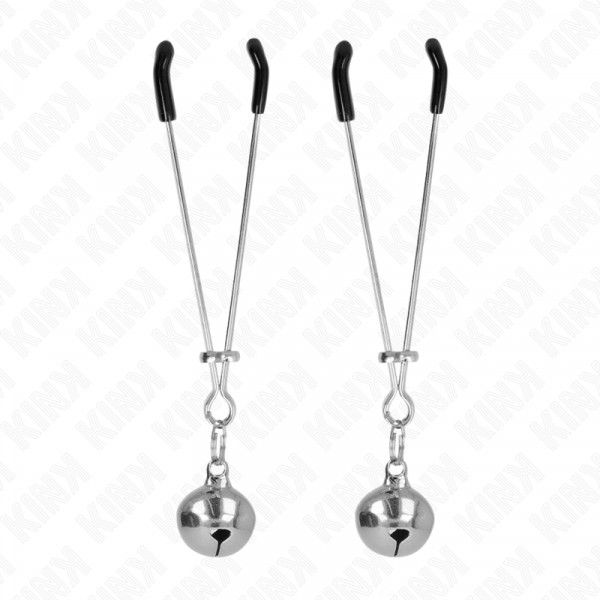 img_186706_401158a99f7b597be5680dc8f4d1d5a9_1.png KINK - PINZAS PARA PEZONES FINA CON CASCABEL PLATEADO 7 CM