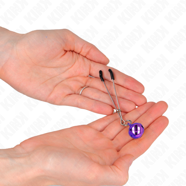 img_186712_1a229396cb15092861e4e7794714e0d8_1.png KINK - PINZAS PARA PEZONES FINA CON CASCABEL VIOLETA 7 CM