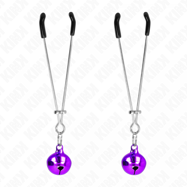 img_186713_6e7591dbd7cfe06fa2938aff4cf4c701_1.png KINK - PINZAS PARA PEZONES FINA CON CASCABEL VIOLETA 7 CM