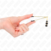 img_186716_9777888108d0a16bef13f1d458908549_1.png KINK - PINZAS PARA PEZONES DORADA FINA CON TRIPLE BOLA DE VIDRIO NEGRO 7 CM