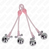 img_186763_d435967a6aab26f4a6750cf2cca5a19a_1.png KINK - PINZAS PARA PEZONES LUMINOSAS FORMA CALABERA CON CASCABEL SONORO AJUSTABLE ROSA / PLATEADO