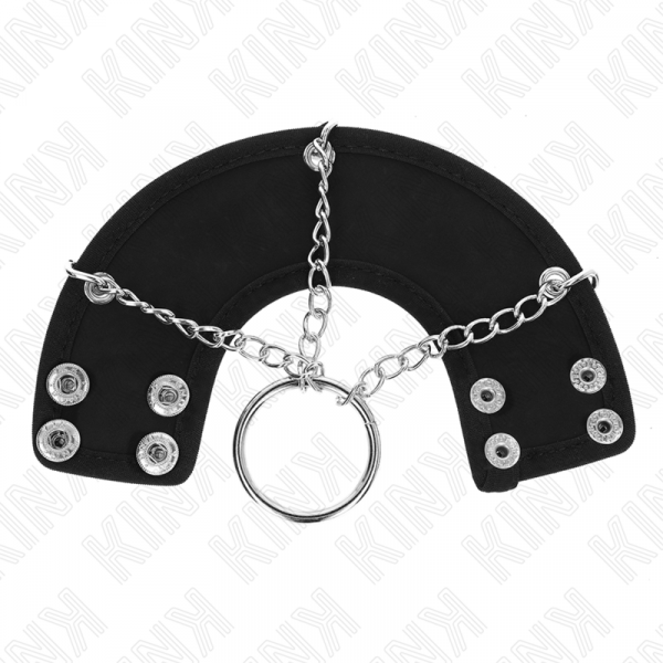 img_186831_b5ab331b21a71a532c26e27263f20cf1_1.png KINK - ANILLO PENE 4 CM CADENA 7 CM METAL CON CINTURÓN POLIPIEL