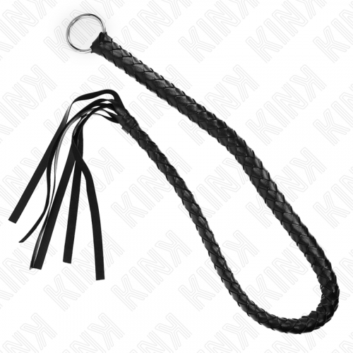 img_187275_08399e337b26095bcc9735a2eb4954b4_1.png KINK - LÁTIGO DE SERPIENTE CON ANILLO DE MANO NEGRO 65 CM