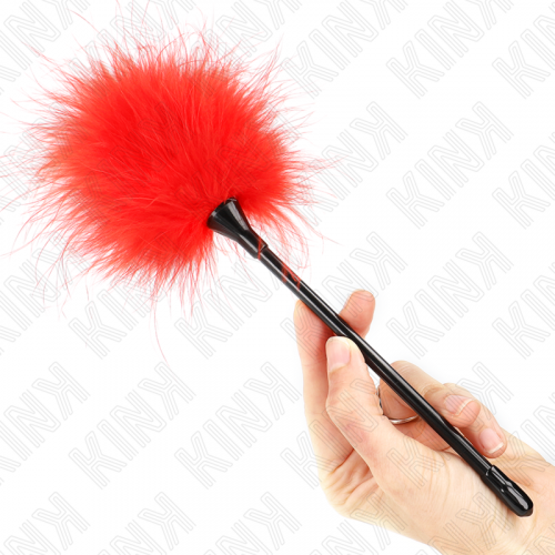 img_187288_7367dd040abea588eb8bbd95cc364416_1.png KINK - PLUMAS PARA COSQUILLAS ROJO USADO PARA EL KIT BONDAGE 27 CM