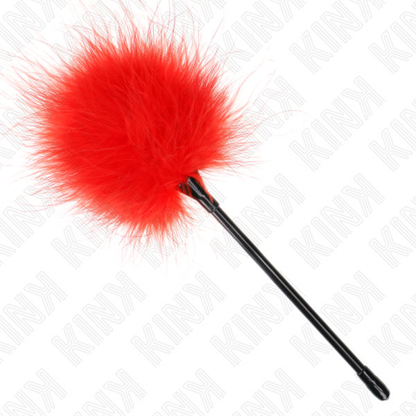img_187289_b4eede0a5d7c2690b4134f6250b7a652_1.png KINK - PLUMAS PARA COSQUILLAS ROJO USADO PARA EL KIT BONDAGE 27 CM