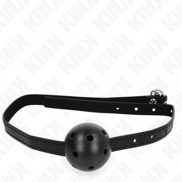 img_187322_4d24a36de4b2bc7086f290320726fa4d_1.png KINK - MORDAZA DE BOLA 4.5 CM TRANSPIRABLE SIMPLICITY NEGRO 62 x 1.5 CM