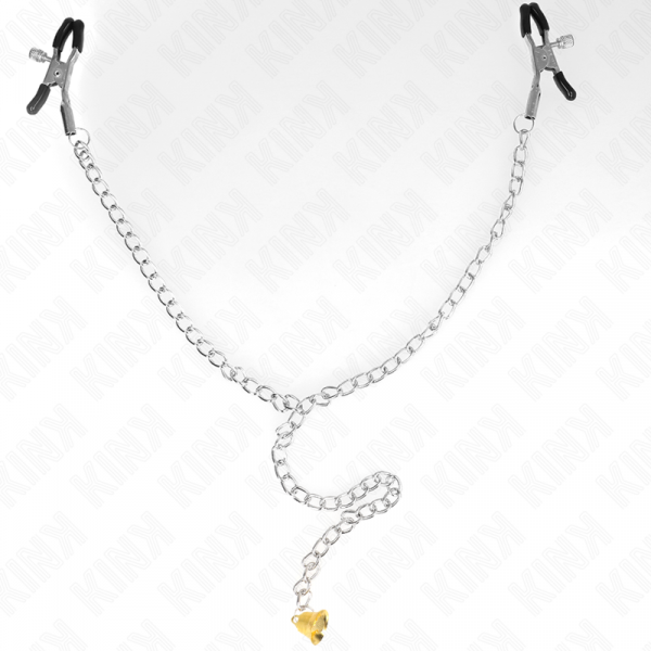 img_187348_19f8604bcd1e048cfe190af534cfe687_1.png KINK - PINZAS PARA PEZONES CON CAMPANA CASCABEL DORADO Y CADENA 30 CM