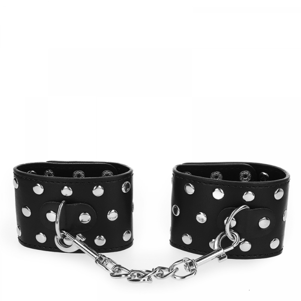 img_187355_71be88726de85ed51862726ac7111c90_1.png KINK - MUÑEQUERAS CON CIERRE A PRESIÓN LLENO DE TACHUELAS AJUSTABLE NEGRO 19-24 CM X 5.5 CM