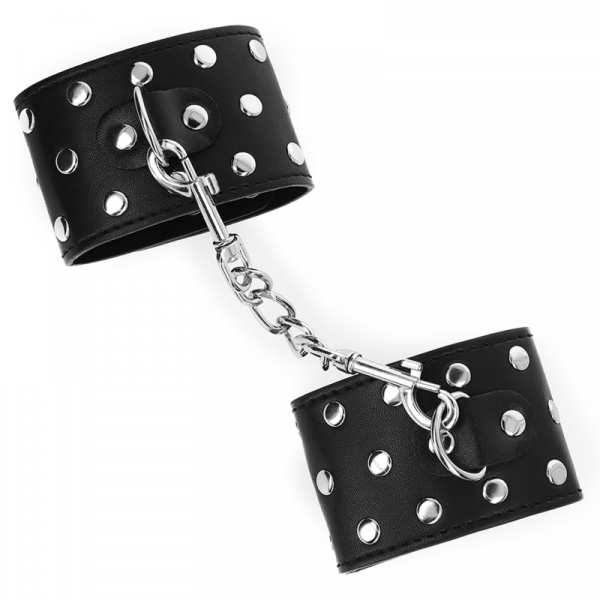img_187356_37525d69a597819a7a87d378a509e9d4_1.png KINK - MUÑEQUERAS CON CIERRE A PRESIÓN LLENO DE TACHUELAS AJUSTABLE NEGRO 19-24 CM X 5.5 CM