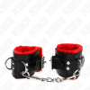 img_187363_7d8271be2762867103abf7312abf3642_1.png KINK - MUÑEQUERAS FORRADAS CON AGUJEROS CUADRADOS ROJO Y CORREA NEGRO AJUSTABLE 17-29 CM X 6 CM