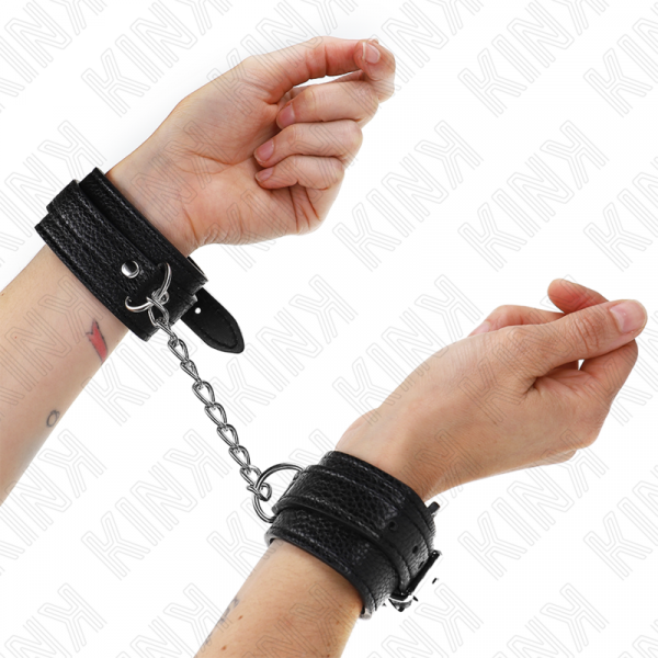 img_187508_f4c3123a587b905023b114ea7d254f6d_1.png KINK - MUÑEQUERAS ESTILO SERPIENTE NEGRO AJUSTABLE 20-28 CM X 5.4 CM