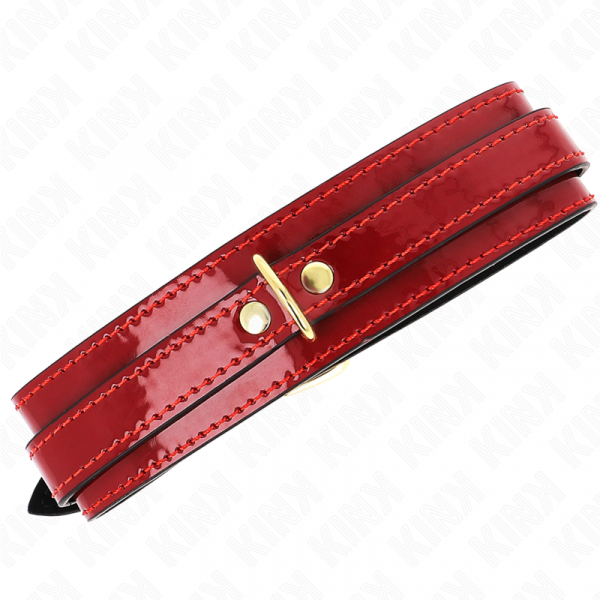 img_187533_5b9c5a4b614466ea65fcbb69e25ac6a0_1.png KINK - COLLAR AJUSTABLE ROJO VINO DETALLES DORADOS 29-42.5 CM X 4 CM