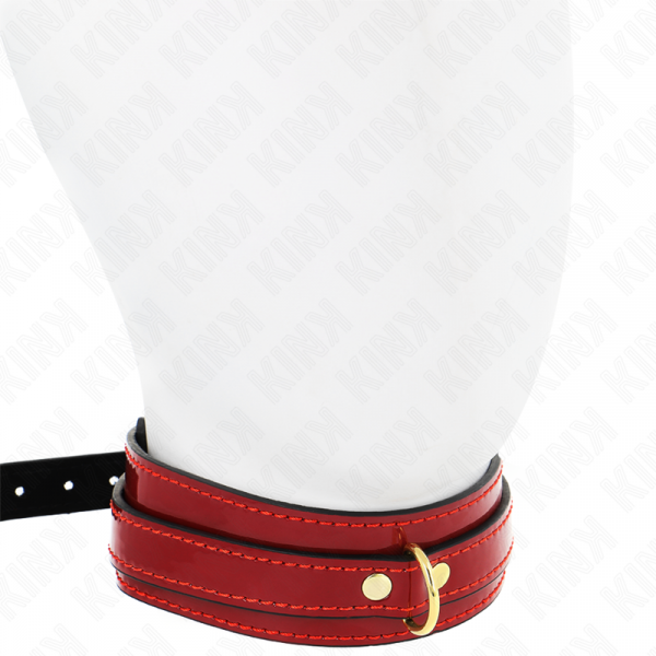 img_187536_4e7f503ab8643e678c4e9f0cf92ae11d_1.png KINK - COLLAR AJUSTABLE ROJO VINO DETALLES DORADOS 29-42.5 CM X 4 CM