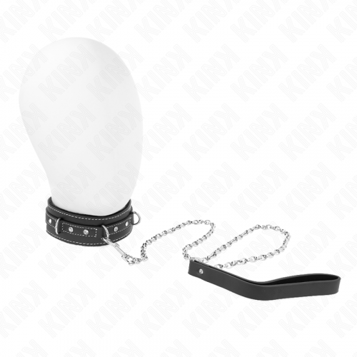 img_187546_b3b8ca3a49f5e5fe365feba7770c71bf_1.png KINK - COLLAR CON CORREA 105 CM DE PIEL DE PVC REMACHE DE DIAMANTES DE IMITACIÓN 41.5 X 4 CM